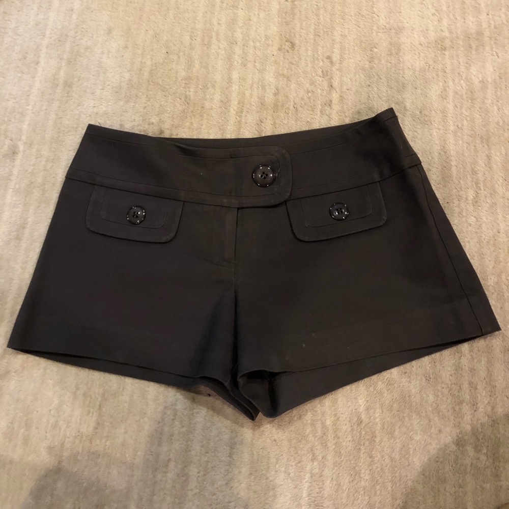 NWOT Vintage Early 2000s Liquid Brown Tailored Shorts with Faux Pockets Size: 8